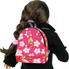 18" Doll Flower Print Backpack, Hot Pink - Doll Accessories - 2 - thumbnail