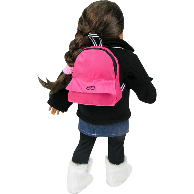 18" Doll Hot Pink Backpack - Doll Accessories - 2