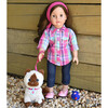 18" Doll, Tan Plush Kitten & Accessories Set, Brown - Doll Accessories - 3