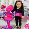 18" Doll Small Hair Styling Set + Salon Chair Set, Pink - Doll Accessories - 2