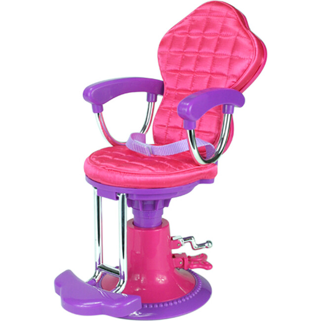 18" Doll Small Hair Styling Set + Salon Chair Set, Pink - Doll Accessories - 3