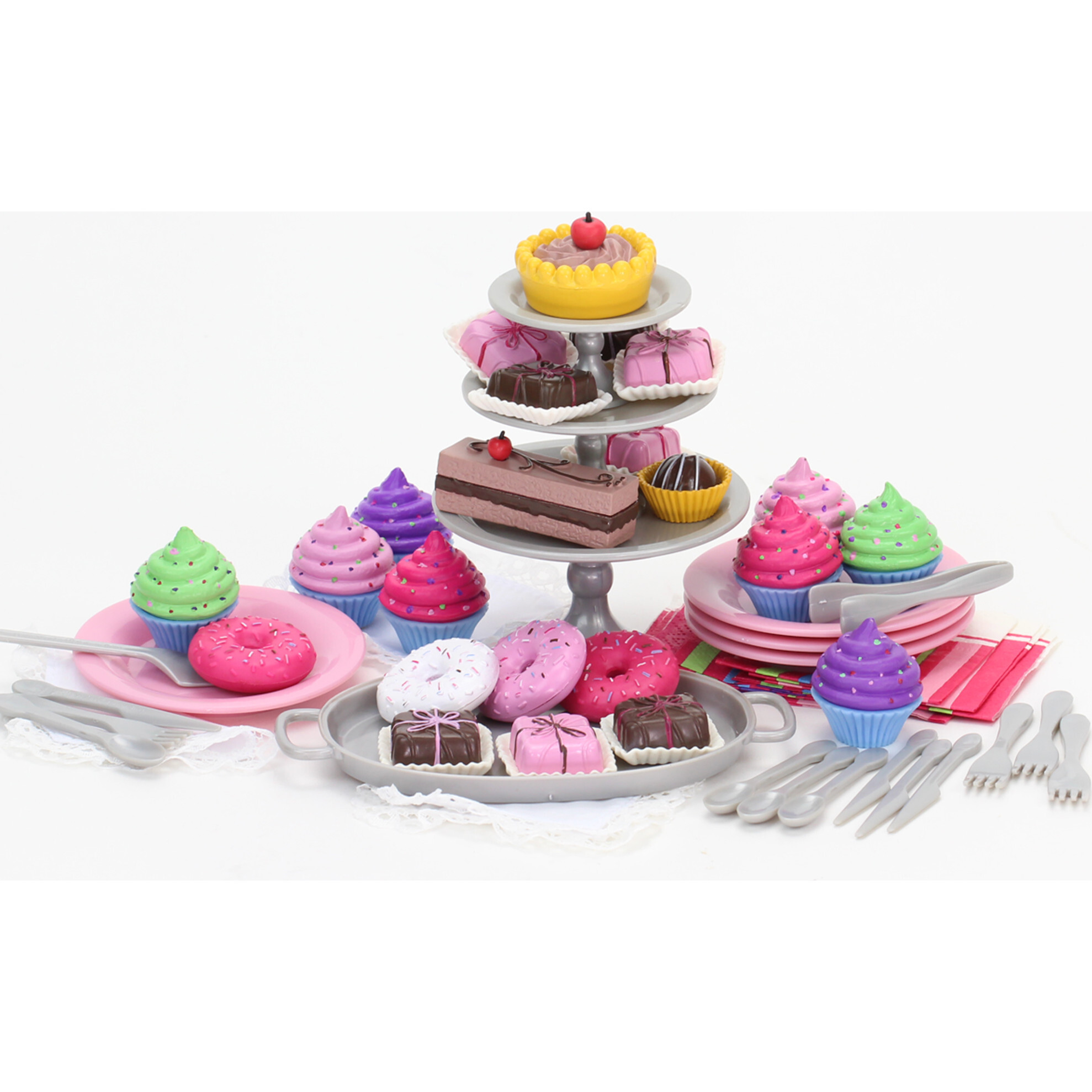 Cupcake & Petits Fours Set Pretend Play for 18" American and other Girl Dolls 