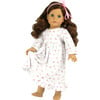 18" Doll Floral Print Nightgown, White - Doll Accessories - 2