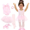 18" Doll Ballet Leotard, Skirt, Tights, Slippers & Hair Scrunchie, Light Pink - Doll Accessories - 3