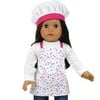 18" Doll Baking Apron, Hat & Mitten Set, White - Doll Accessories - 2