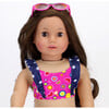 18" Doll Swimsuit & Sunglasses, Hot Pink - Doll Accessories - 2