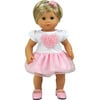 15" Doll Heart Tank Dress w/ Tulle Skirt, Light Pink - Doll Accessories - 2