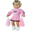 15" Doll Cheerleader Jumper, Pom-poms & Megaphone, Light Pink - Doll Accessories - 2