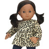 15" Doll Cheetah Print Tunic & Denim Jeggings, Brown - Doll Accessories - 2