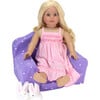 18" Doll Polka Dot Pull Out Chair Single Bed, Purple - Doll Accessories - 4