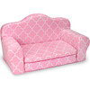 18" Doll Print Pull Out Sofa Double Bed, Pink - Doll Accessories - 3