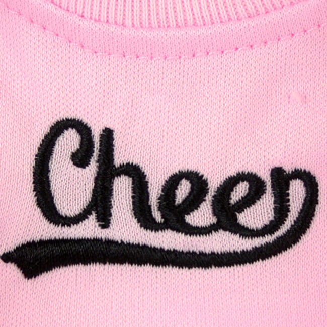 15" Doll Cheerleader Jumper, Pom-poms & Megaphone, Light Pink - Doll Accessories - 4