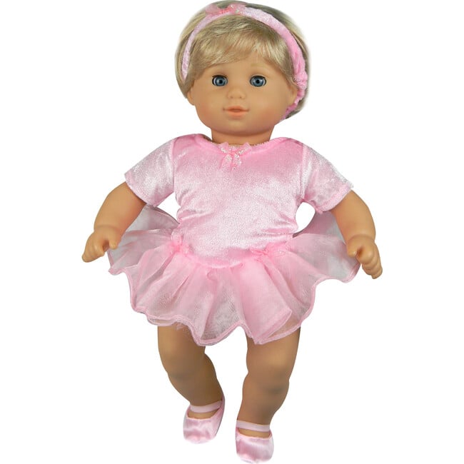 15" Doll Ballet Outfit, Light Pink - Doll Accessories - 4