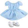 18" Doll Blue & White Stripe Dress, White Canvas Sneakers - Dolls - 2 - thumbnail