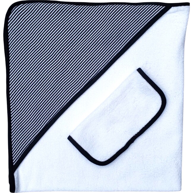 Stripes Towel, Navy - Towels - 1