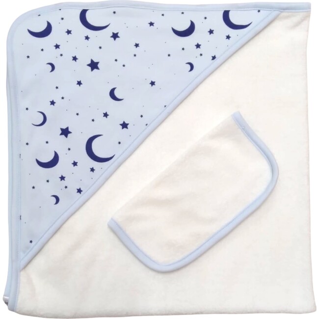 Moon and Stars Towel, Blue - Towels - 1