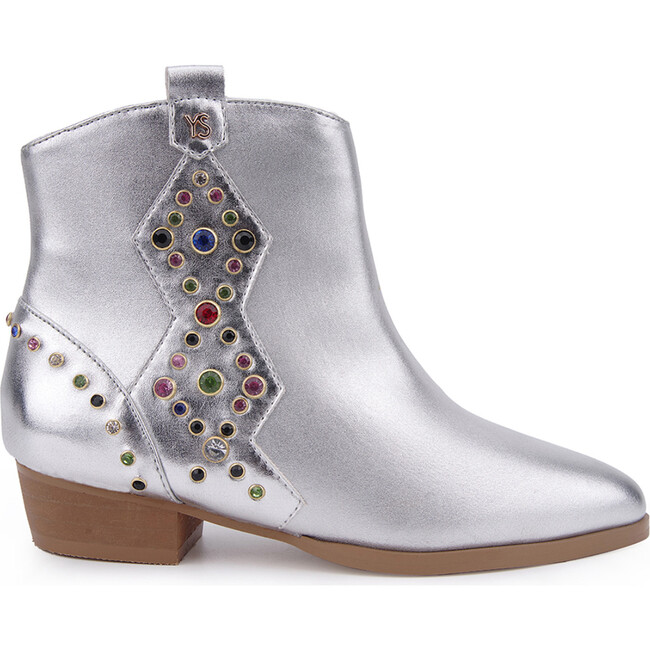 Miss Dallas Embellished Cowboy Boot, Silver