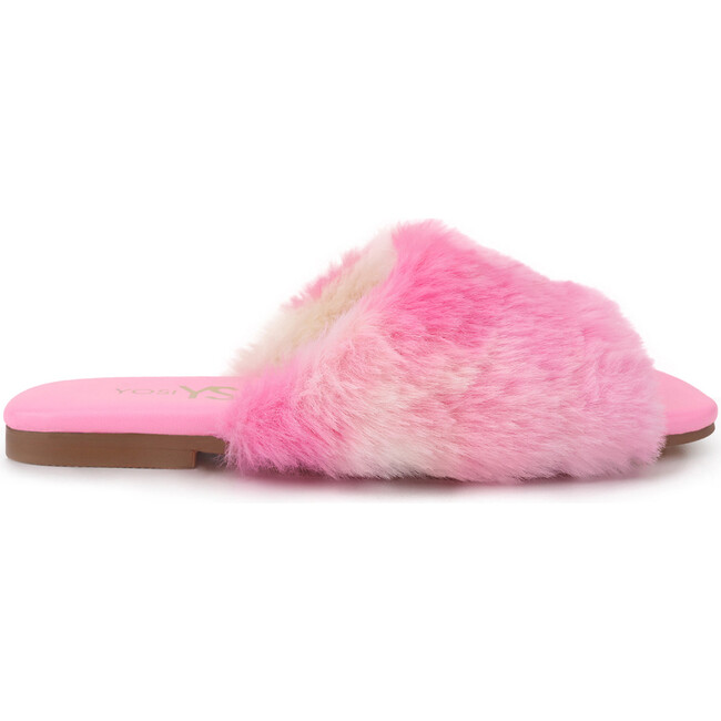 Miss Nora Faux Fur Slide, Pink Multi