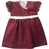 Crossed Dress, Maroon Corduroy - Dresses - 1 - thumbnail