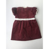 Crossed Dress, Maroon Corduroy - Dresses - 3
