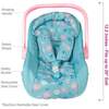 Car Seat Carrier, Flower Print - Doll Accessories - 3