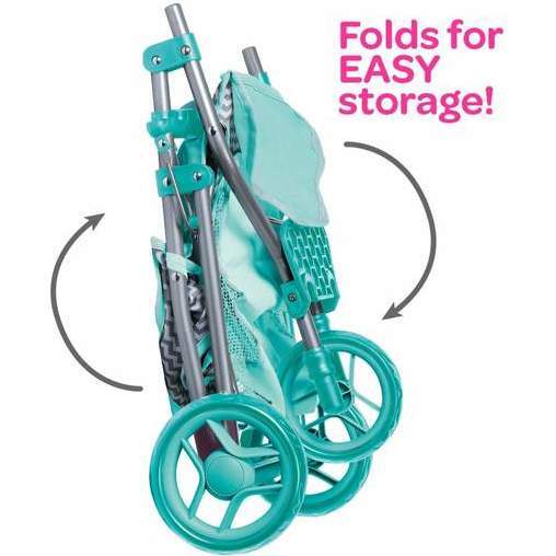 Twin Jogger Baby Doll Stroller - Zig Zag - Doll Accessories - 4