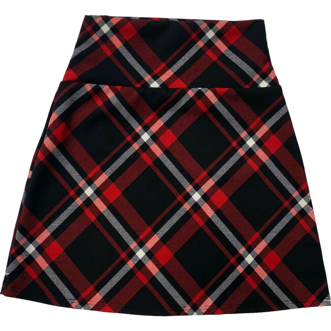 Girls Pencil Skirt, Red Plaid - Skirts - 1