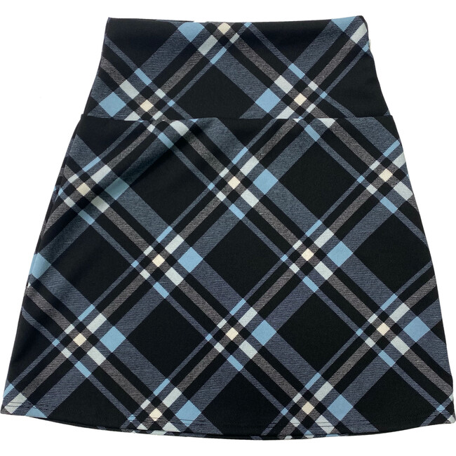 Girls Pencil Skirt, Blue Plaid
