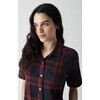 Womens SS PJ Polo, Arlington Plaid - Pajamas - 2