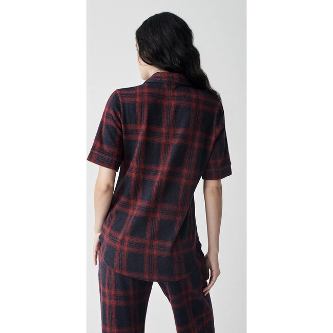 Womens SS PJ Polo, Arlington Plaid - Pajamas - 3