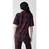 Womens SS PJ Polo, Arlington Plaid - Pajamas - 3