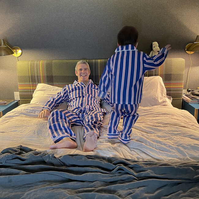 Men's Andy Cohen Stripe Long Sleeve PJ Pant Set, Blue