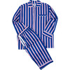 Men's Andy Cohen Stripe Long Sleeve PJ Pant Set, Blue - Pajamas - 3