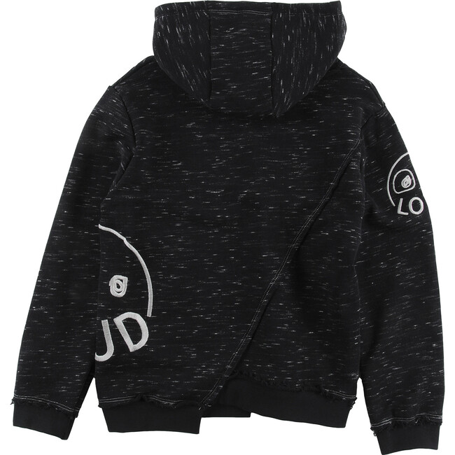 Poem Hooded Sweater, Black Flame - Jumpers - 3