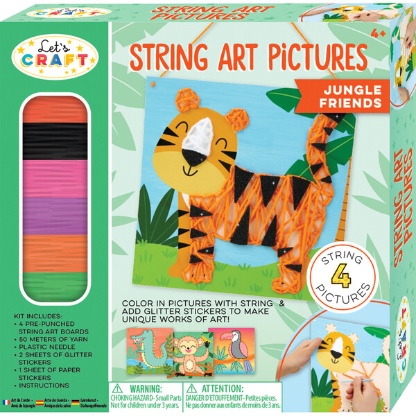 Janod 2 String Art Jungle Animal Boards To Make main image 1