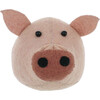 Mini Pig Animal Head, Pink - Animal Heads - 1 - thumbnail