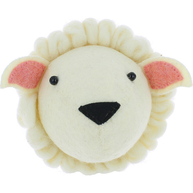 Mini Sheep Animal Head, Cream