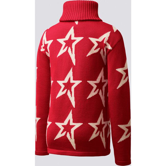 Kids Star Dust Sweater, Red/Snow White Star