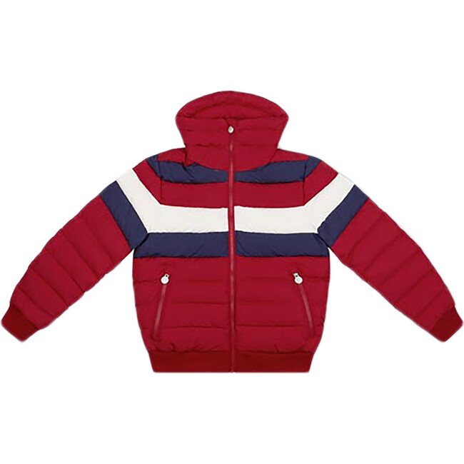 Kids Queenie Jacket, Red Rainbow - Coats - 1