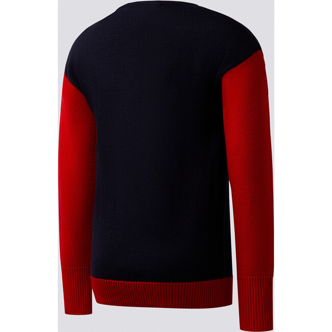 Kids Polar Jumper, Navy/Red