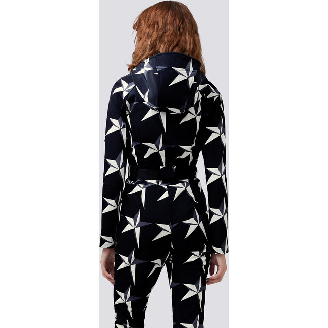 Women's Star Suit One Piece, Black Star Print - Snowsuits - 3