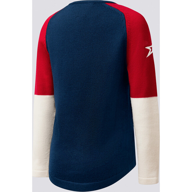 Kids Gstaad Sweater, Navy/Red/Snow White
