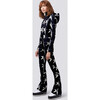 Women's Star Suit One Piece, Black Star Print - Snowsuits - 4