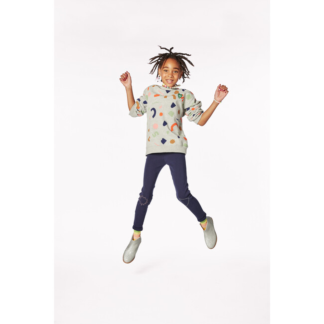 Kids Multi-Shape Sweatshirt, Grey - Sweatshirts - 4