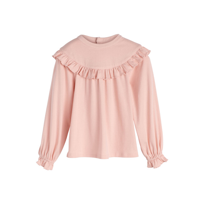 Zoe Ruffle Top, Blush - Shirts - 1
