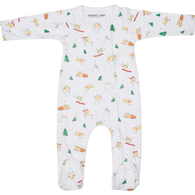 *Exclusive* Original Footie Romper, Winter Dog - Rompers - 1