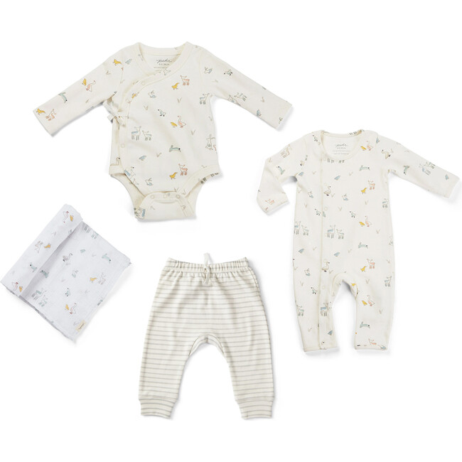 4-Piece Just Hatched Gift Set, Cream - Mixed Apparel Set - 1