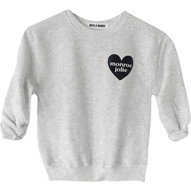 Heart U Most Personalized Youth Sweatshirt, Gray - Sweatshirts - 1 - zoom