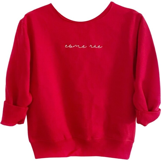 Custom Embroidered Sweatshirt, Red