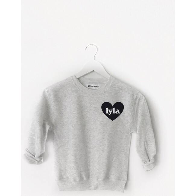 Heart U Most Personalized Youth Sweatshirt, Gray